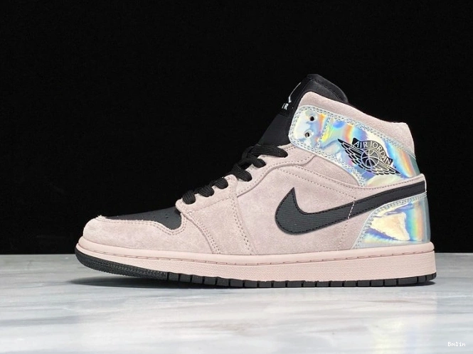 Bmlin (W) Mid Dirty Iridescent 1 Powder BQ6472-602 Jordan Air 0726